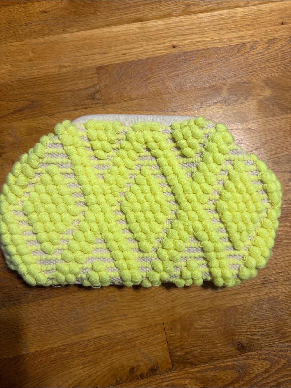 Neon Yellow Textured Women’s Clutch Bag
